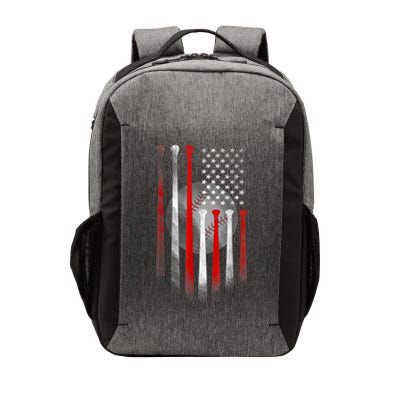 American Flag Vintage Baseball Bat Vector Backpack