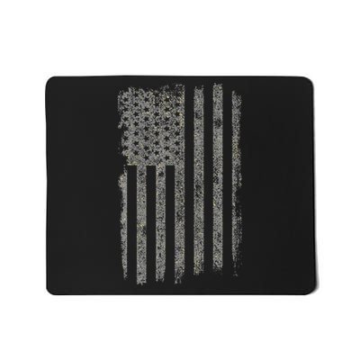 American Flag Vintage Patriotic Distressed American Flag Mousepad