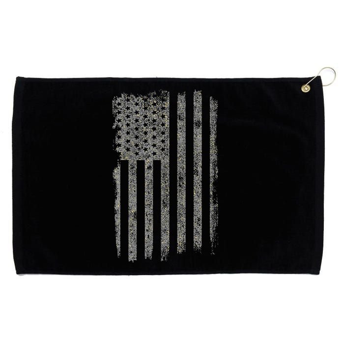 American Flag Vintage Patriotic Distressed American Flag Grommeted Golf Towel