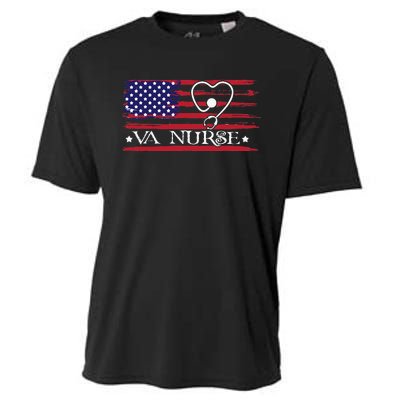 American Flag VA Nurse Patriotic 4th of July Cooling Performance Crew T-Shirt