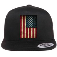 American Flag Vintage Distress Flatbill Hat