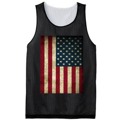 American Flag Vintage Distress Mesh Reversible Basketball Jersey Tank