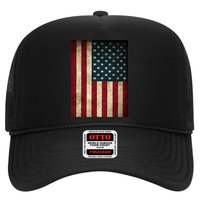 American Flag Vintage Distress Trucker Hat