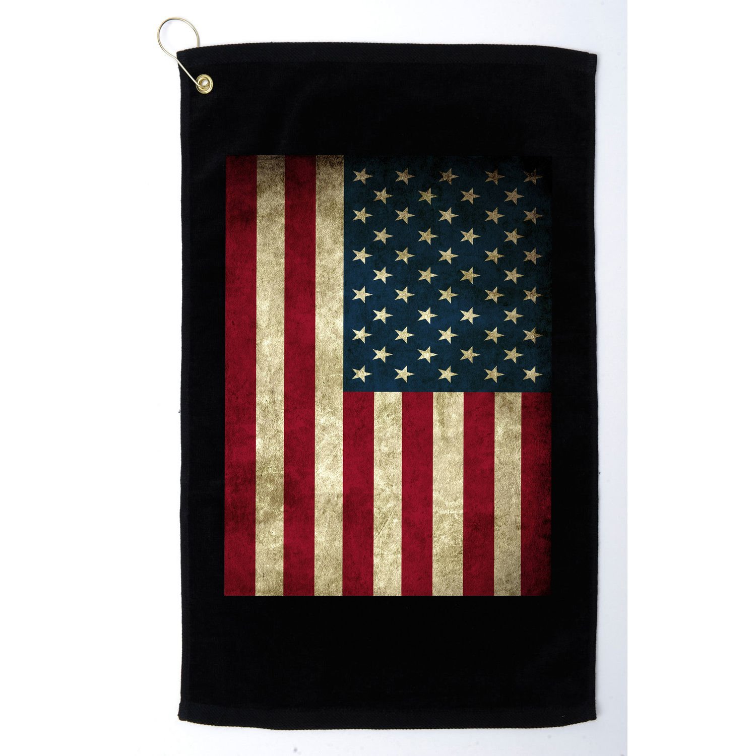 American Flag Vintage Distress Golf Towel