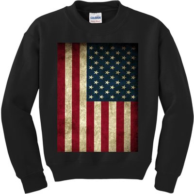 American Flag Vintage Distress Kids Sweatshirt