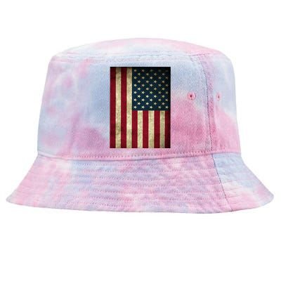 American Flag Vintage Distress Tie-Dyed Bucket Hat