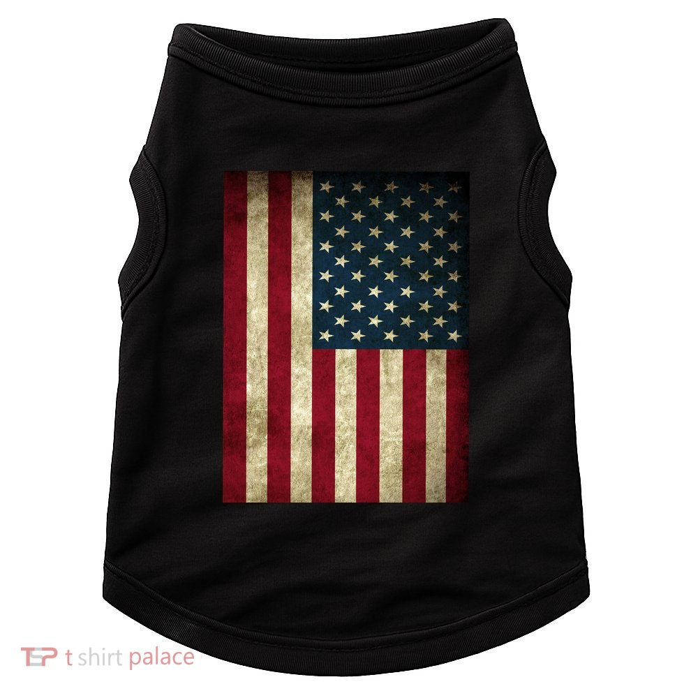 American Flag Vintage Distress Doggie Tank