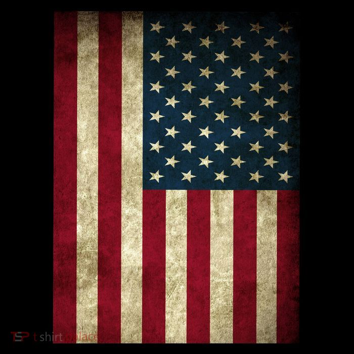 American Flag Vintage Distress Ladies Essential Flowy Tank