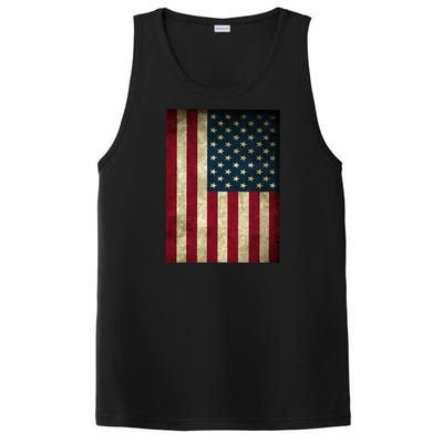 American Flag Vintage Distress PosiCharge Competitor Tank