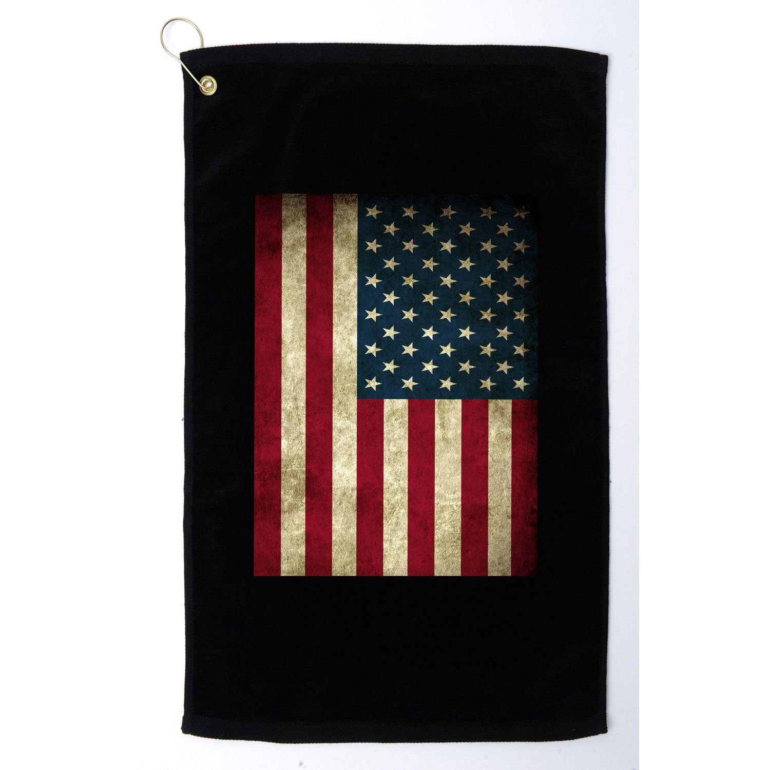 American Flag Vintage Distress Golf Towel