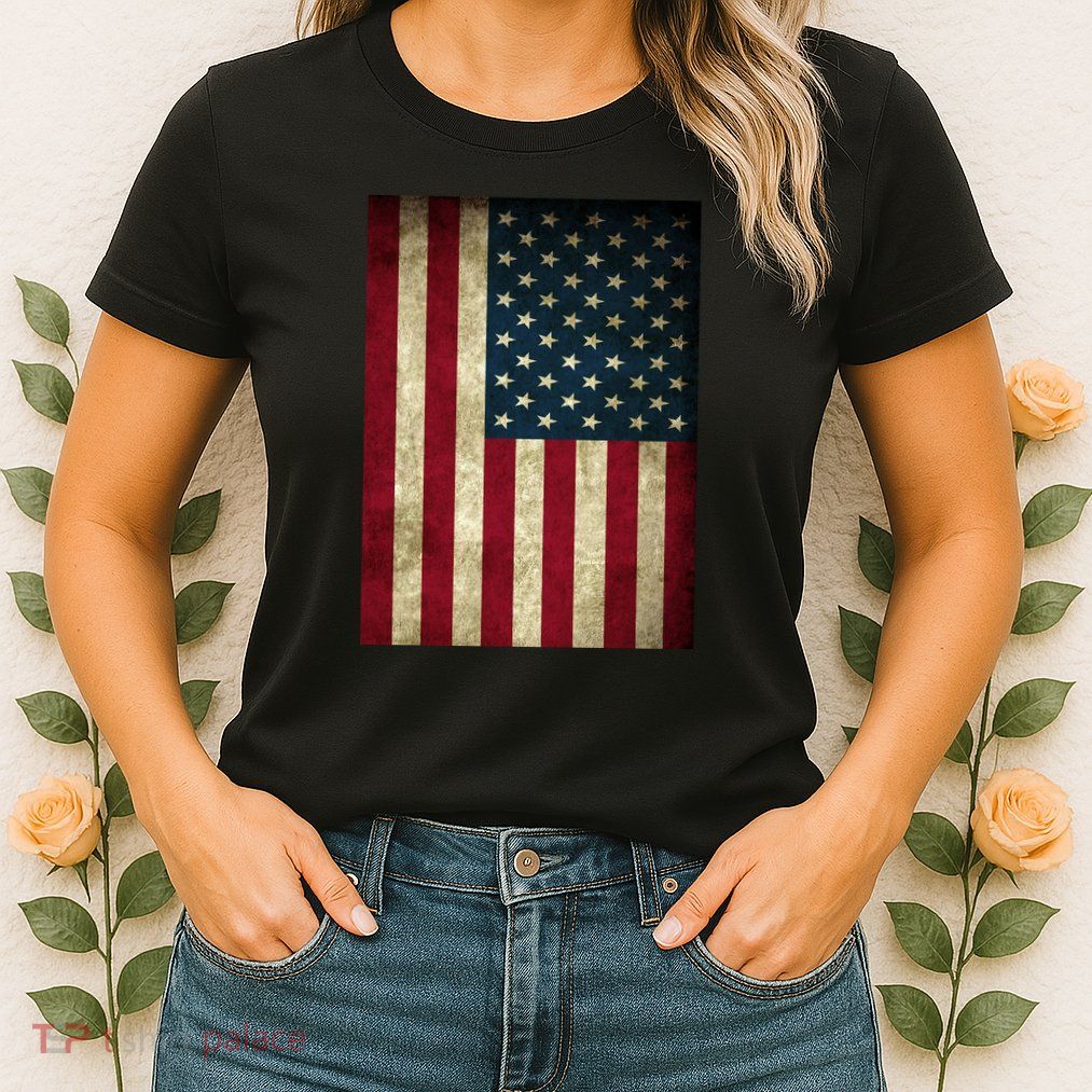 American Flag Vintage Distress Women's T-Shirt