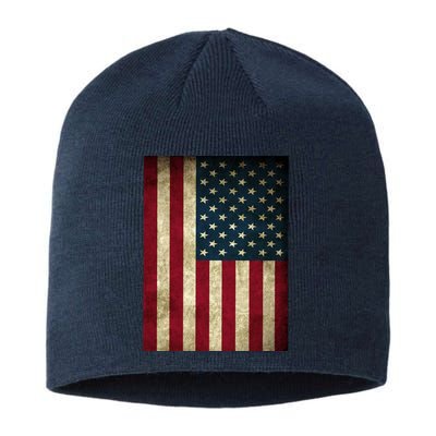 American Flag Vintage Distress Sustainable Beanie