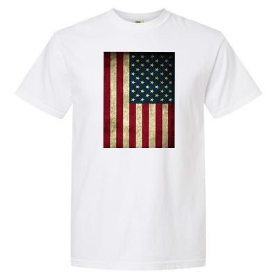 American Flag Vintage Distress Garment-Dyed Heavyweight T-Shirt