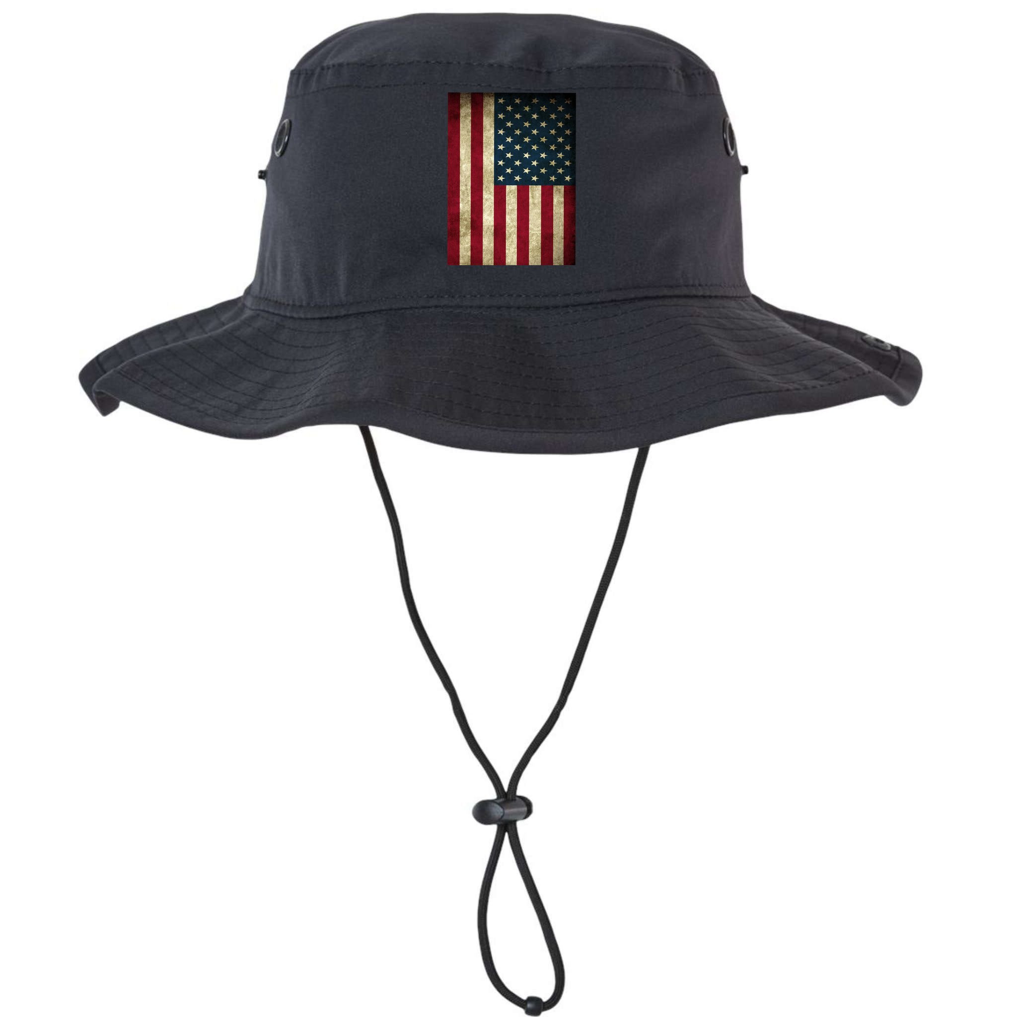 American Flag Vintage Distress Bucket Hat