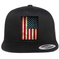 American Flag Vintage Distress Flatbill Hat