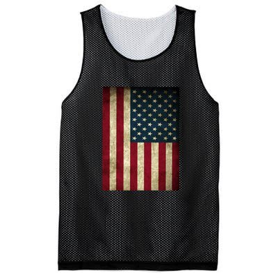 American Flag Vintage Distress Mesh Reversible Basketball Jersey Tank