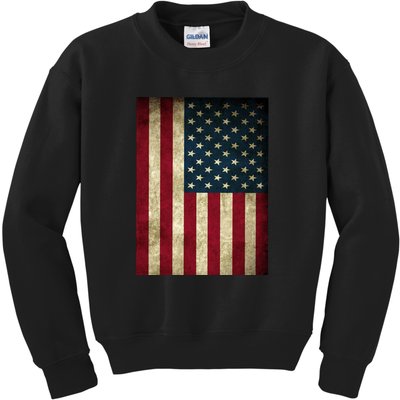 American Flag Vintage Distress Kids Sweatshirt