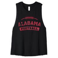 Alabama Football Vintage Distressed Women's Racerback Cropped Tank