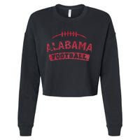 Alabama Football Vintage Distressed Cropped Pullover Crew