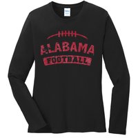 Alabama Football Vintage Distressed Ladies Long Sleeve Shirt