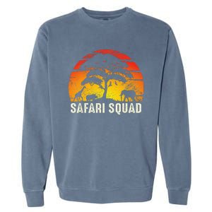 African Family Vacation Safari Squad Funny Matching Trip Garment-Dyed Sweatshirt