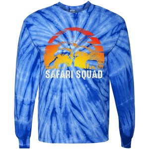 African Family Vacation Safari Squad Funny Matching Trip Tie-Dye Long Sleeve Shirt