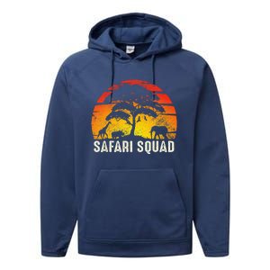 African Family Vacation Safari Squad Funny Matching Trip Performance Fleece Hoodie