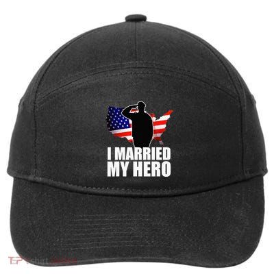 American Flag Veteran Military Wife Support 7-Panel Snapback Hat