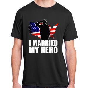 American Flag Veteran Military Wife Support Adult ChromaSoft Performance T-Shirt