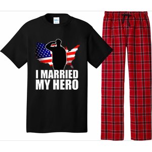 American Flag Veteran Military Wife Support Pajama Set