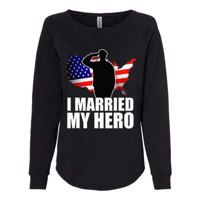 American Flag Veteran Military Wife Support Womens California Wash Sweatshirt