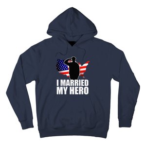 American Flag Veteran Military Wife Support Hoodie