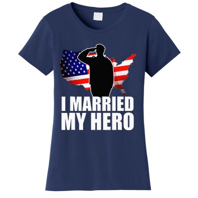 American Flag Veteran Military Wife Support Women's T-Shirt