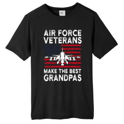 American Flag Veteran Makes Best Grandpa Tall Fusion ChromaSoft Performance T-Shirt