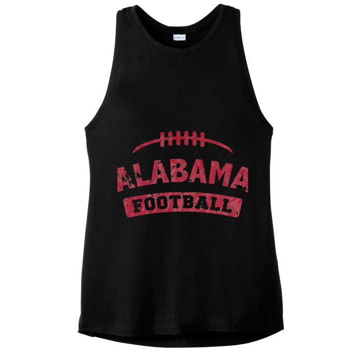 Alabama Football Vintage Distressed Ladies PosiCharge Tri-Blend Wicking Tank