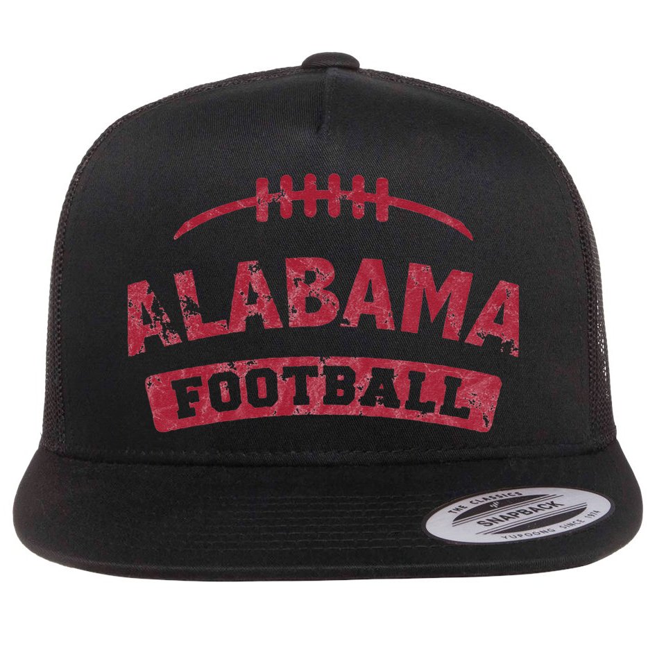 Alabama Football Vintage Distressed Flat Bill Trucker Hat