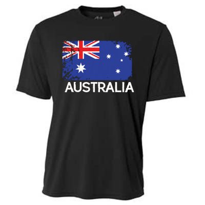 Australian Flag Vintage Made In Australia Gift Cooling Performance Crew T-Shirt