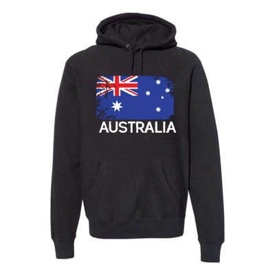 Australian Flag Vintage Made In Australia Gift Premium Hoodie