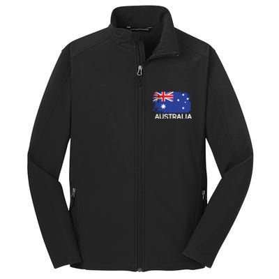 Australian Flag Vintage Made In Australia Gift Core Soft Shell Jacket