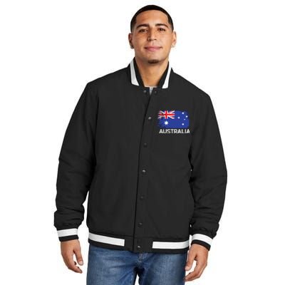 Australian Flag Vintage Made In Australia Gift Insulated Varsity Jacket