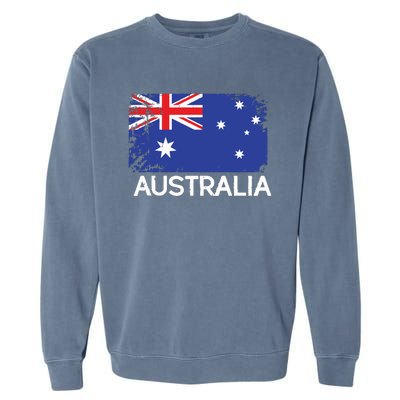 Australian Flag Vintage Made In Australia Gift Garment-Dyed Sweatshirt