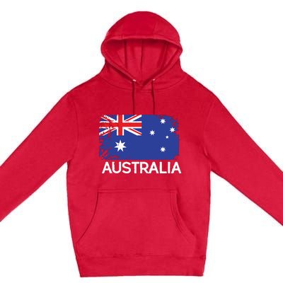 Australian Flag Vintage Made In Australia Gift Premium Pullover Hoodie