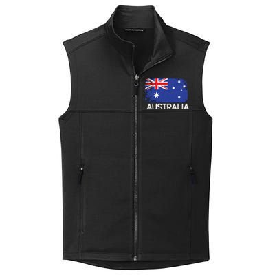 Australian Flag Vintage Made In Australia Gift Collective Smooth Fleece Vest