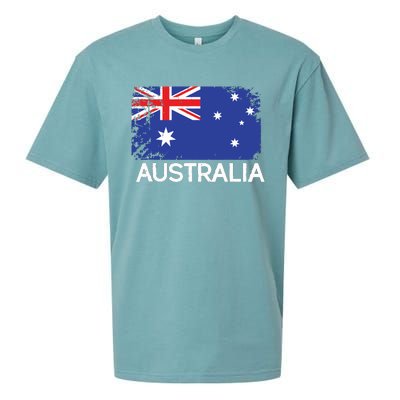 Australian Flag Vintage Made In Australia Gift Sueded Cloud Jersey T-Shirt