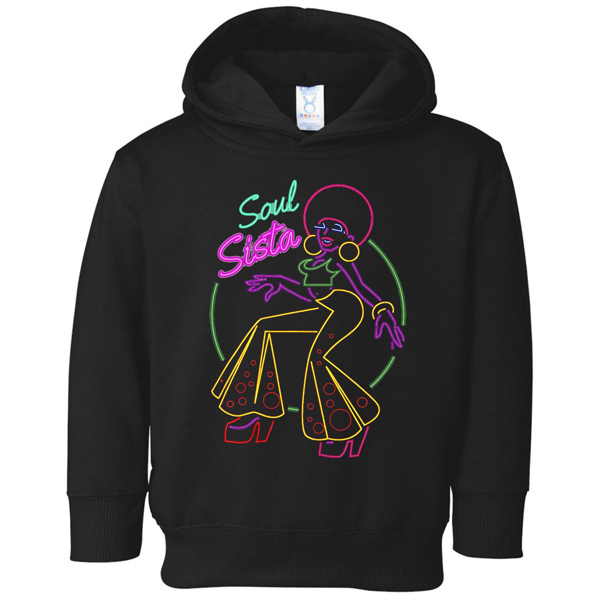 Artsy Funk Vintage 70s Costume Afro Soul Music Toddler Hoodie