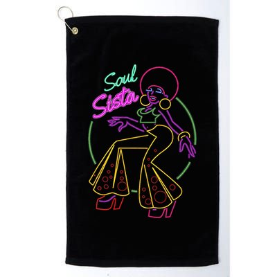 Artsy Funk Vintage 70s Costume Afro Soul Music Golf Towel