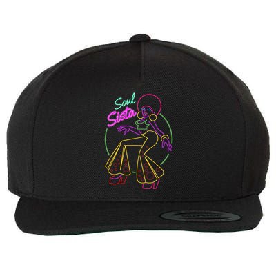 Artsy Funk Vintage 70s Costume Afro Soul Music Wool Snapback Cap