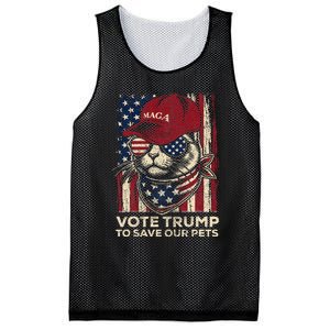 American Flag Vote Trump To Save Our Pets 2024 Mesh Reversible Basketball Jersey Tank