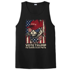 American Flag Vote Trump To Save Our Pets 2024 PosiCharge Competitor Tank