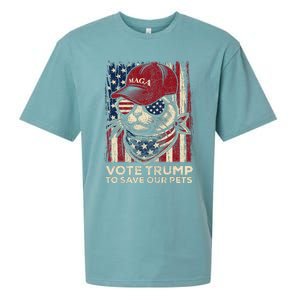 American Flag Vote Trump To Save Our Pets 2024 Sueded Cloud Jersey T-Shirt